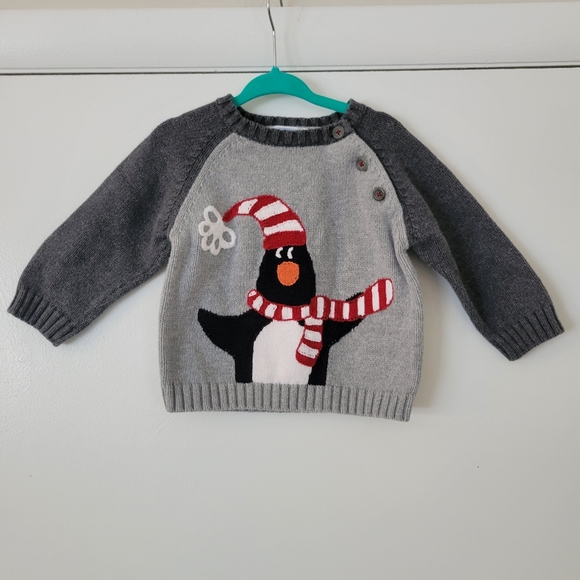 Janie and Jack Other - Janie and Jack penguin sweater 12-18m